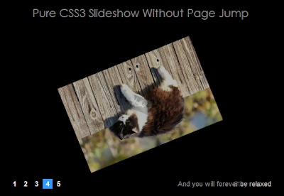 Pure CSS3 Slideshow Without Page Jump